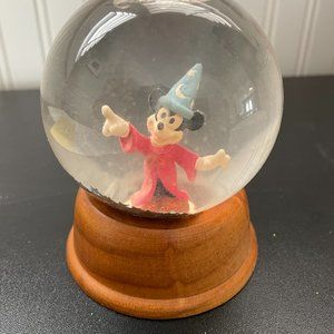 Vintage 1989 Mickey Mouse from Fantasia, Disney Crystal Snow Globe